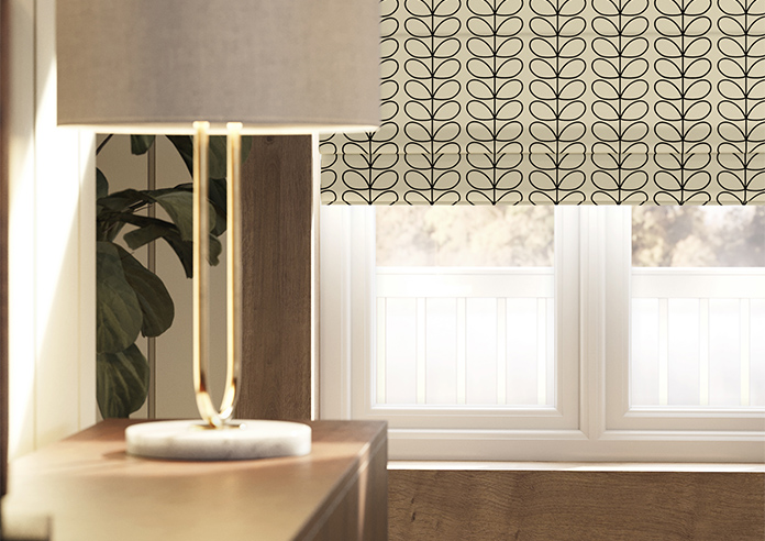 Orla Kiely Linear Stem, Black - Roman Blind - Image 5